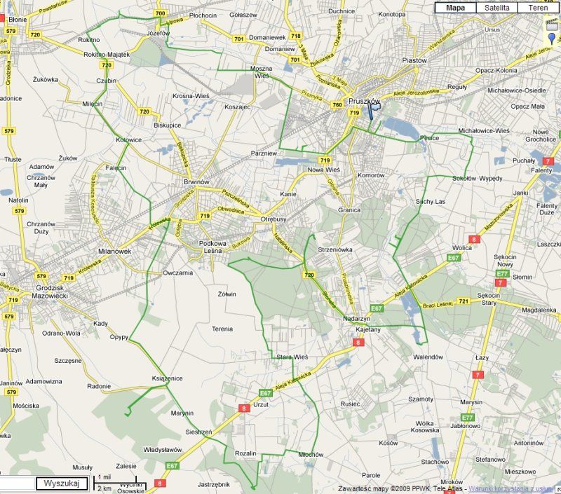 Tak oto sobie jechaliśmy. Wg. GPS zrobiliśmy 92,2 km